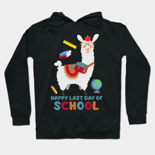 Cute Happy Last Day OF School-Llama Vintage Hoodie